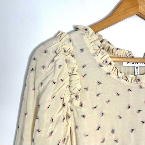 Munthe Curtis Open Back Embroidered Floral Midi Dress, Size 6 (EU 36) - Picture 6 of 15